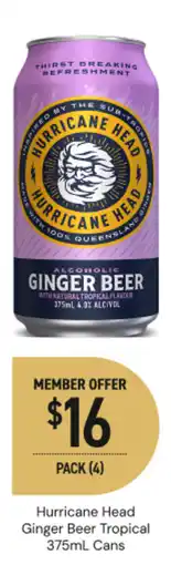 Dan Murphy's Hurricane Head Ginger Beer Tropical offer