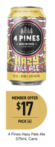 Dan Murphy's 4 Pines Hazy Pale Ale offer