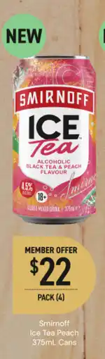 Dan Murphy's Smirnoff Ice Tea Peach offer