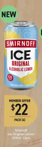 Dan Murphy's Smirnoff Ice Original Lemon offer