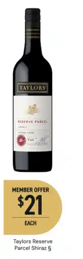 Dan Murphy's Taylors Reserve Parcel Shiraz offer