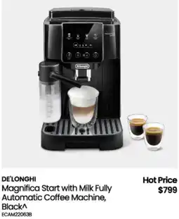 Myer De'Longhi Magnifica Start with Milk Fully Automatic Coffee Machine, Black offer