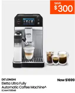 Myer De'Longhi Eletta Ultra Fully Automatic Coffee Machine offer
