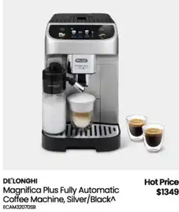 Myer De'Longhi Magnifica Plus Fully Automatic Coffee Machine, Silver/Black offer