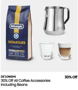 Myer DE'LONGHI 30% Off All Coffee Accessories Including Beans offer