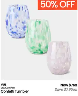 Myer Vue Confetti Tumbler offer