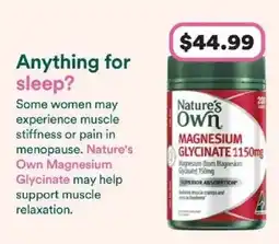 Priceline Nature's Own Magnesium Glycinate offer