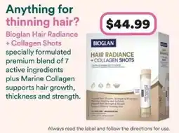 Priceline Bioglan Hair Radiance + Collagen Shots offer