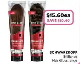 Priceline Schwarzkopf Brilliance Hair Gloss range offer