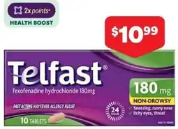 Priceline Telfast fexofenadine hydrochloride 180mg offer