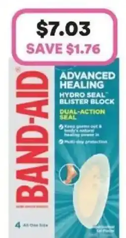 Priceline Band-Aid Advanced Healing Hydro Seal Blister Block offer