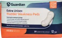 Discount Drug Stores Guardian Unisex Bladder Weakness Pads Extra offer