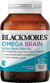Discount Drug Stores Blackmores Omega Brain 60 Capsules offer