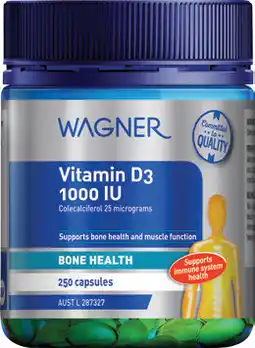 Discount Drug Stores Wagner Vitamin D3 1000IU 250 Capsules offer