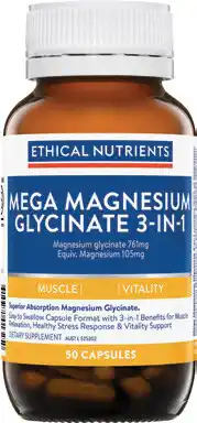 Discount Drug Stores Ethical Nutrients Mega Magnesium Glycinate 3-In-1 50 Capsules offer