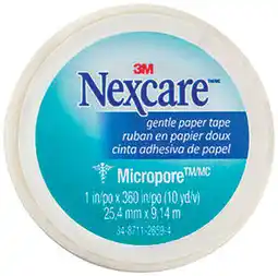 Discount Drug Stores Nexcare Micropore Gentle Paper Tape White 25.4mm x 9.14m offer