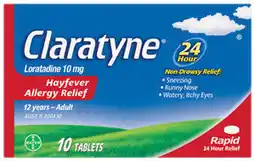 Discount Drug Stores Claratyne Rapid Hayfever & Allergy Relief 10 Tablets offer
