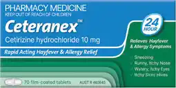 Discount Drug Stores Ceteranex Cetirizine 10mg 70 Tablets offer