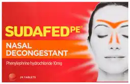Discount Drug Stores Sudafed PE Nasal Decongestant 24 Tablets offer