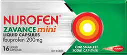 Discount Drug Stores Nurofen Zavance Mini 16 Liquid Capsules offer