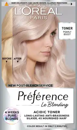 Priceline L'Oréal Paris Préférence Le Blonding Acidic Toner Pearly Boost 1 Kit offer