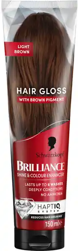 Priceline Schwarzkopf Brilliance Gloss Light Brown Hair Dye Conditioner offer