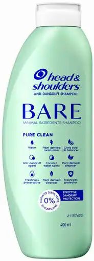 Priceline Head & Shoulders Bare Pure Clean Minimal Ingredients Anti-Dandruff Shampoo offer