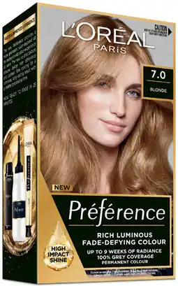 Priceline L'Oréal Paris Préférence Permanent Hair Colour - 7 Blonde offer