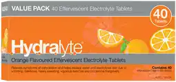 Priceline Hydralyte Orange Flavoured Electrolyte 40 Effervescent Tablets offer