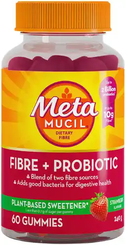 Priceline Metamucil Fibre + Probiotic 60 Gummies offer