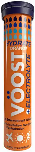 Priceline VÖOST Hydrate Orange + Electrolyte 20 Effervescent Tablets offer