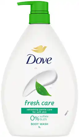 Priceline Dove Fresh Care Body Wash offer