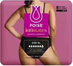 Priceline NEW Poise Intimates Disposable Underwear XL 8 Full Briefs offer