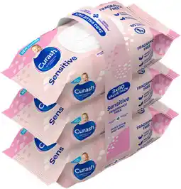 Priceline Curash Sensitive Wipes 3 x 80 Value Pack offer