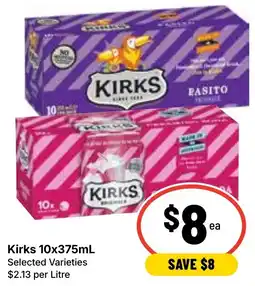 Ritchies Kirks 10x375mL Selected Varieties offer