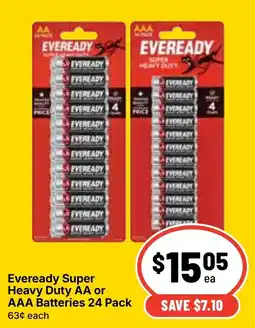 Ritchies Eveready Super Heavy Duty AA or AAA Batteries offer