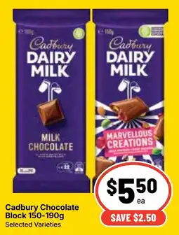 Ritchies Cadbury Chocolate Block offer