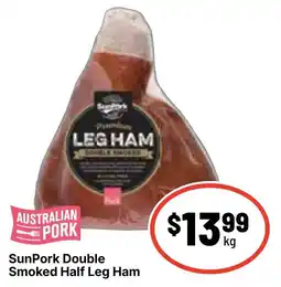 Ritchies SunPork Double Smoked Half Leg Ham offer