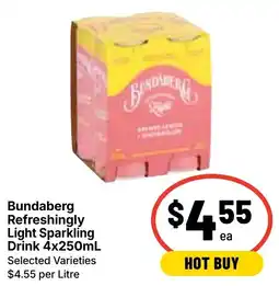 Ritchies Bundaberg Refreshingly Light Sparkling Drink offer