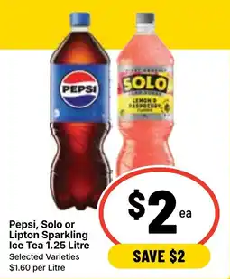 Ritchies Pepsi, Solo or Lipton Sparkling Ice Tea offer