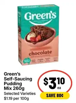 Ritchies Green's Self-Saucing Pudding Mix offer
