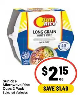 Ritchies SunRice Microwave Rice Cups 2 Pack Selected Varieties offer