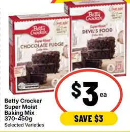 Ritchies Betty Crocker Super Moist Baking Mix offer
