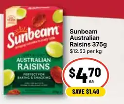 Ritchies Sunbeam Australian Raisins offer