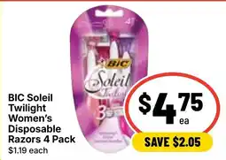 Ritchies BIC Soleil Twilight Women's Disposable Razors offer