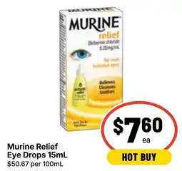 Ritchies Murine Relief Eye Drops offer