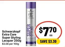 Ritchies Schwarzkopf Extra Care Super Styling Lacquer offer