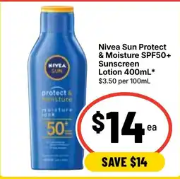 Ritchies Nivea Sun Protect & Moisture SPF50+ Sunscreen Lotion offer