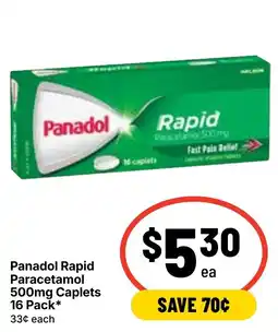 Ritchies Panadol Rapid Paracetamol 500mg Caplets offer