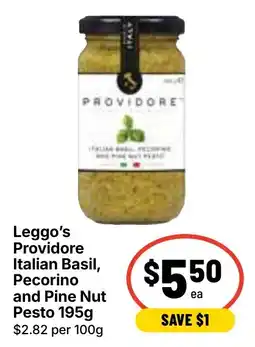 Ritchies Leggo's Providore Italian Basil, Pecorino and Pine Nut Pesto offer
